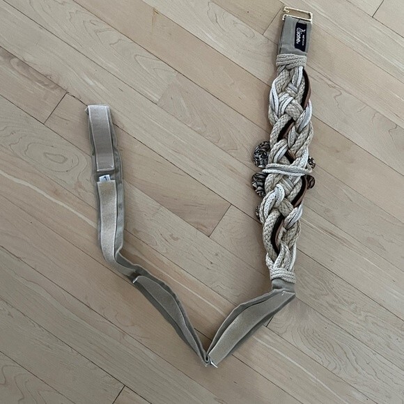 IONE Braided Rope and Mother of Pearl  One Size Fits All Vintage Belt NWOT - Picture 10 of 13